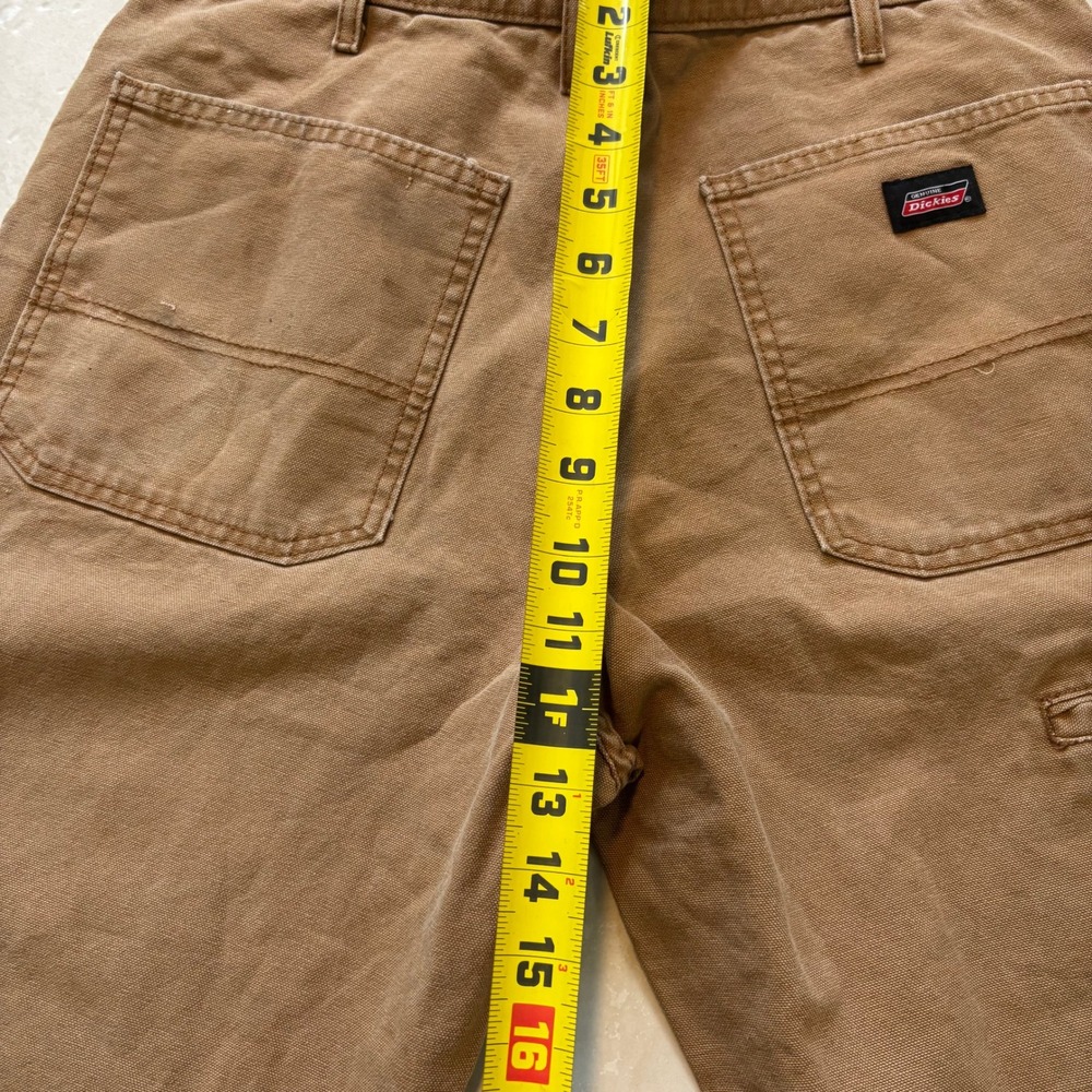 Dickies Mens Brown Duck Canvas Carpenter Pants 32x32 Workwear Trousers - Picture 8 of 9